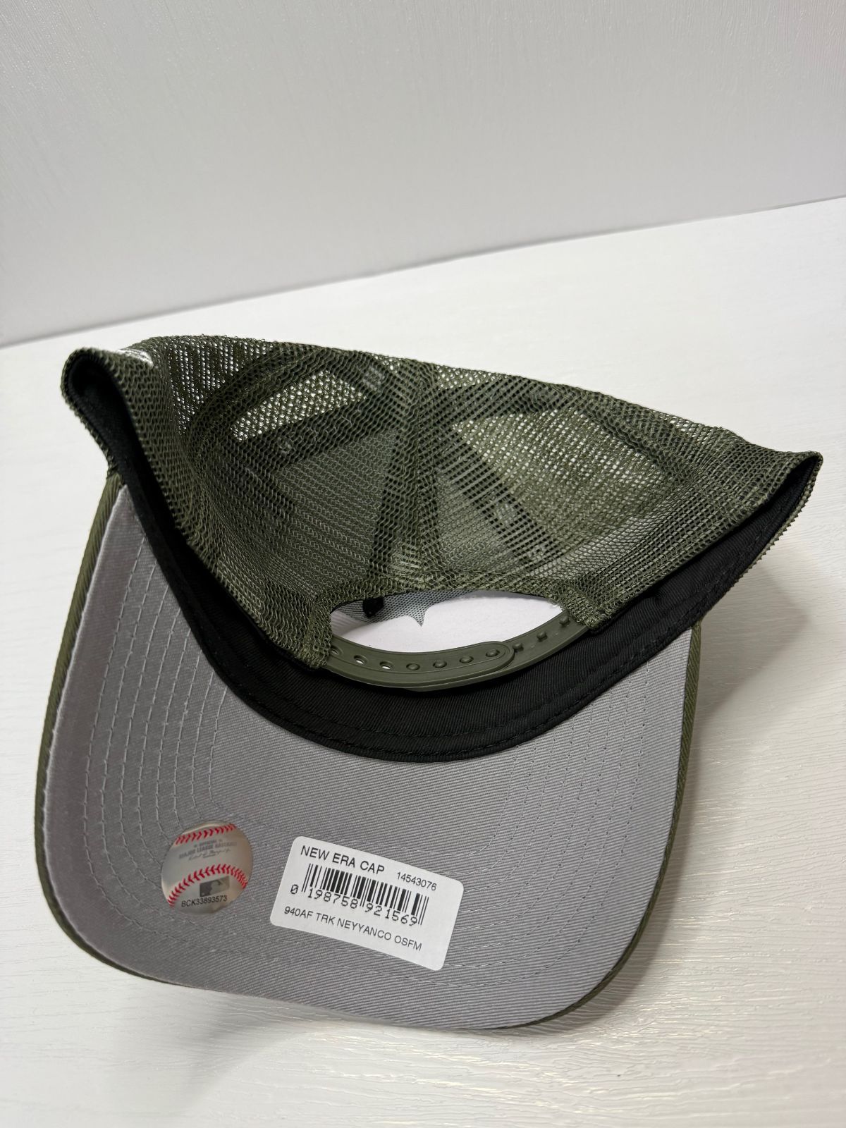  Newera ニューヨークヤンキース 75 thワールドシリーズ 9 forty A-FRAME スナップバックメッシュキャップ オリーブ ベースボールキャップ キャップ