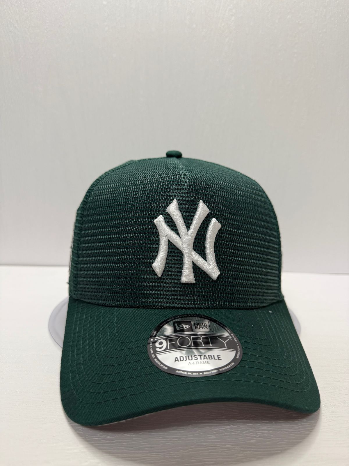 Newera ニューヨークヤンキース 75thワールドシリーズ 9forty A-FRAME スナップバックメッシュキャップ グリーン