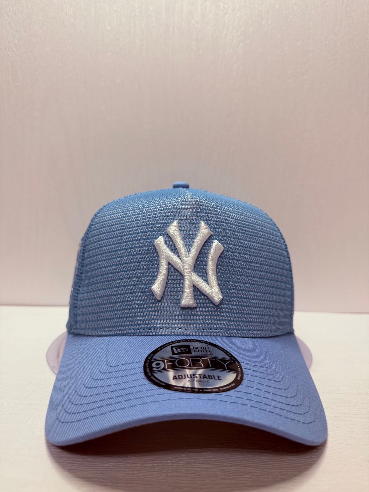 Newera ニューヨークヤンキース 75 thワールドシリーズ 9 forty A-FRAME スナップバックメッシュキャップ ブルー