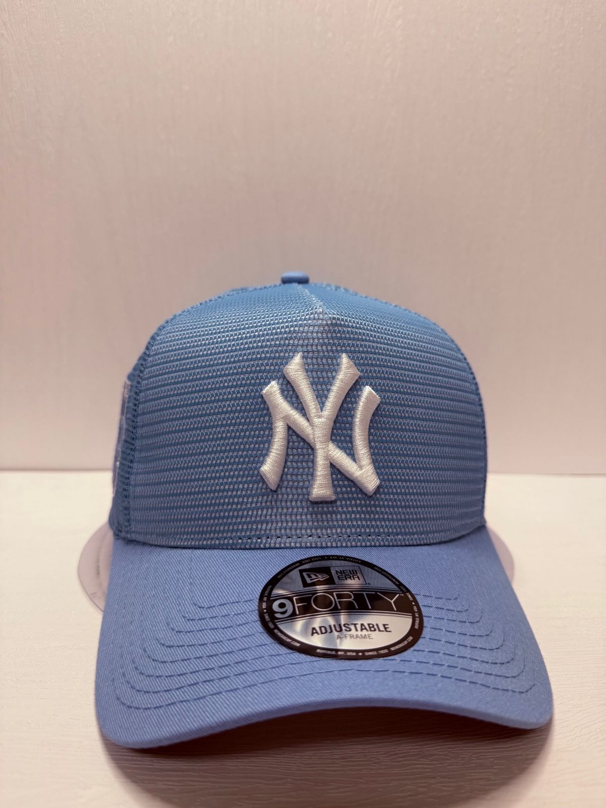 Newera ニューヨークヤンキース 75thワールドシリーズ 9forty A-FRAME スナップバックメッシュキャップ ブルー