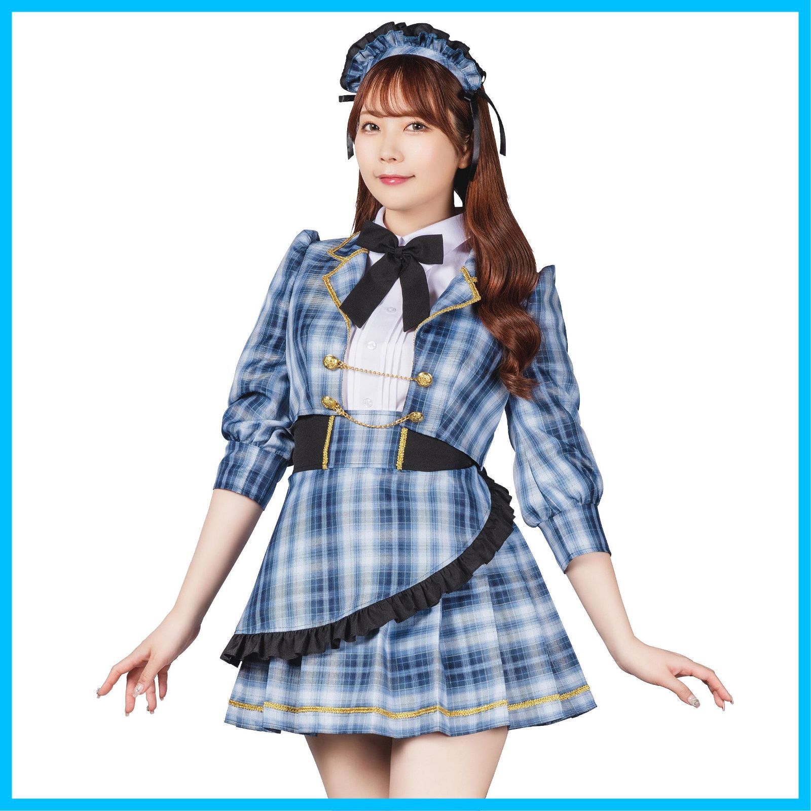 リリカルパレット コスプレ クリアストーン Clearstone ハロウィン アイドルジャケットメイド レディース ブルー