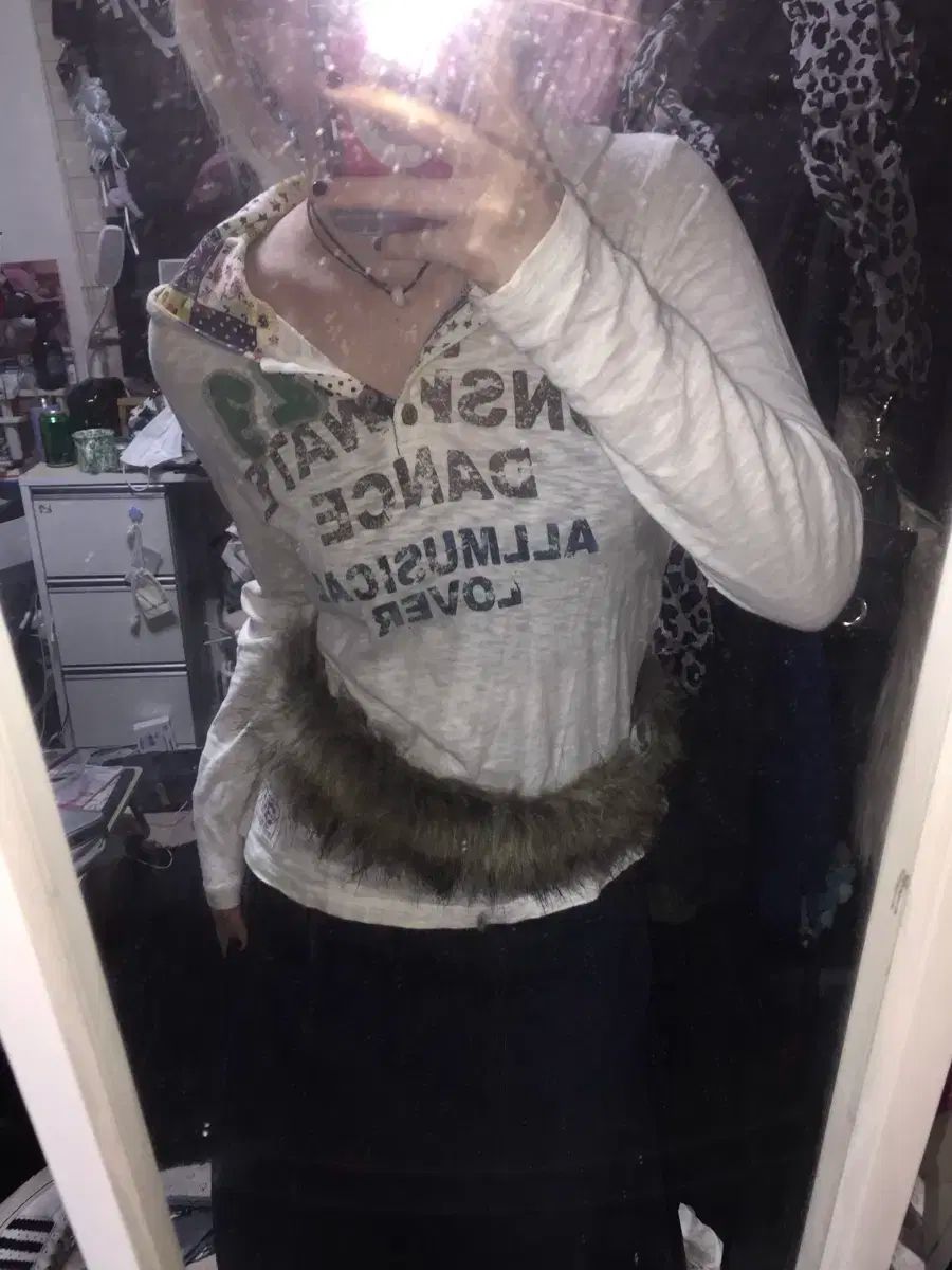 ヴィンテージ コーディネートセット パッチワーク WHO フード スリーブ デニム マキシ スカート 森 ギャル フェアリー GULLKHAN_COM