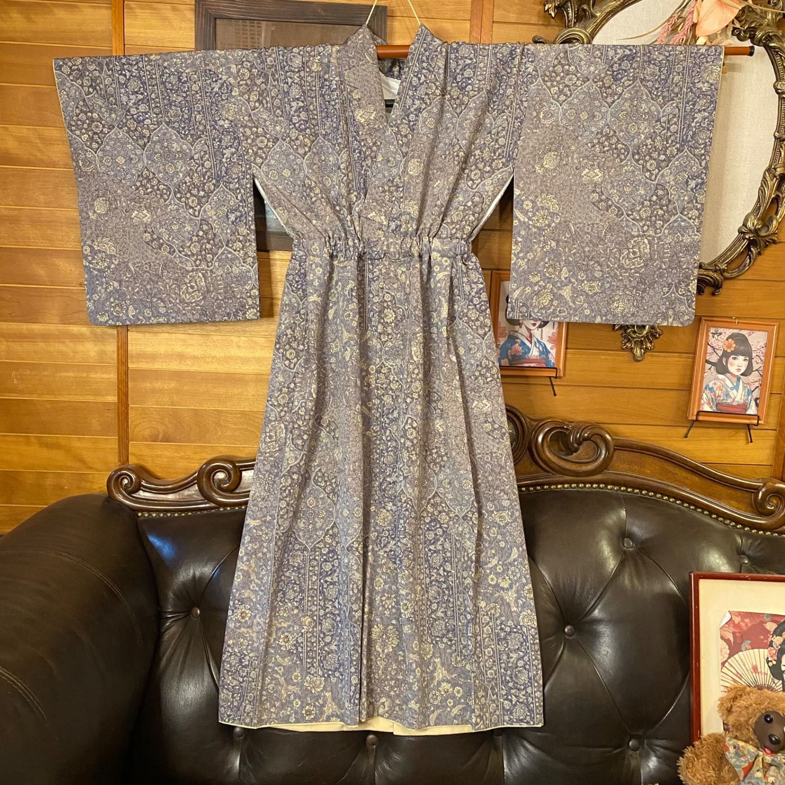 化繊 帯サッシュベルト付き