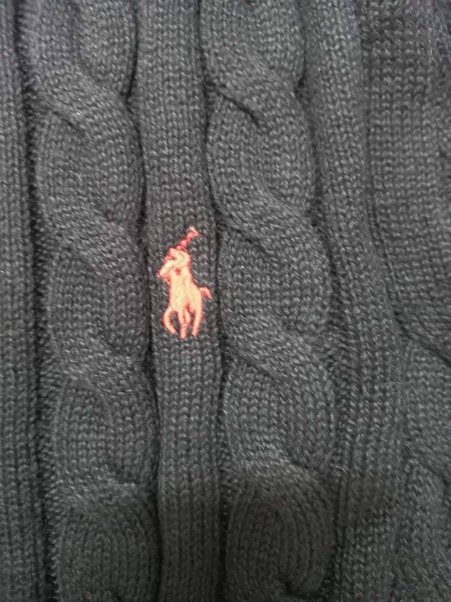  XS ポロ ラルフローレン ケーブルニット ブラック 長袖 ニット セーター