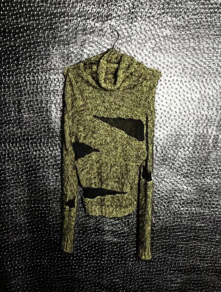 シースルー ロングスリーブ ミックス ニット