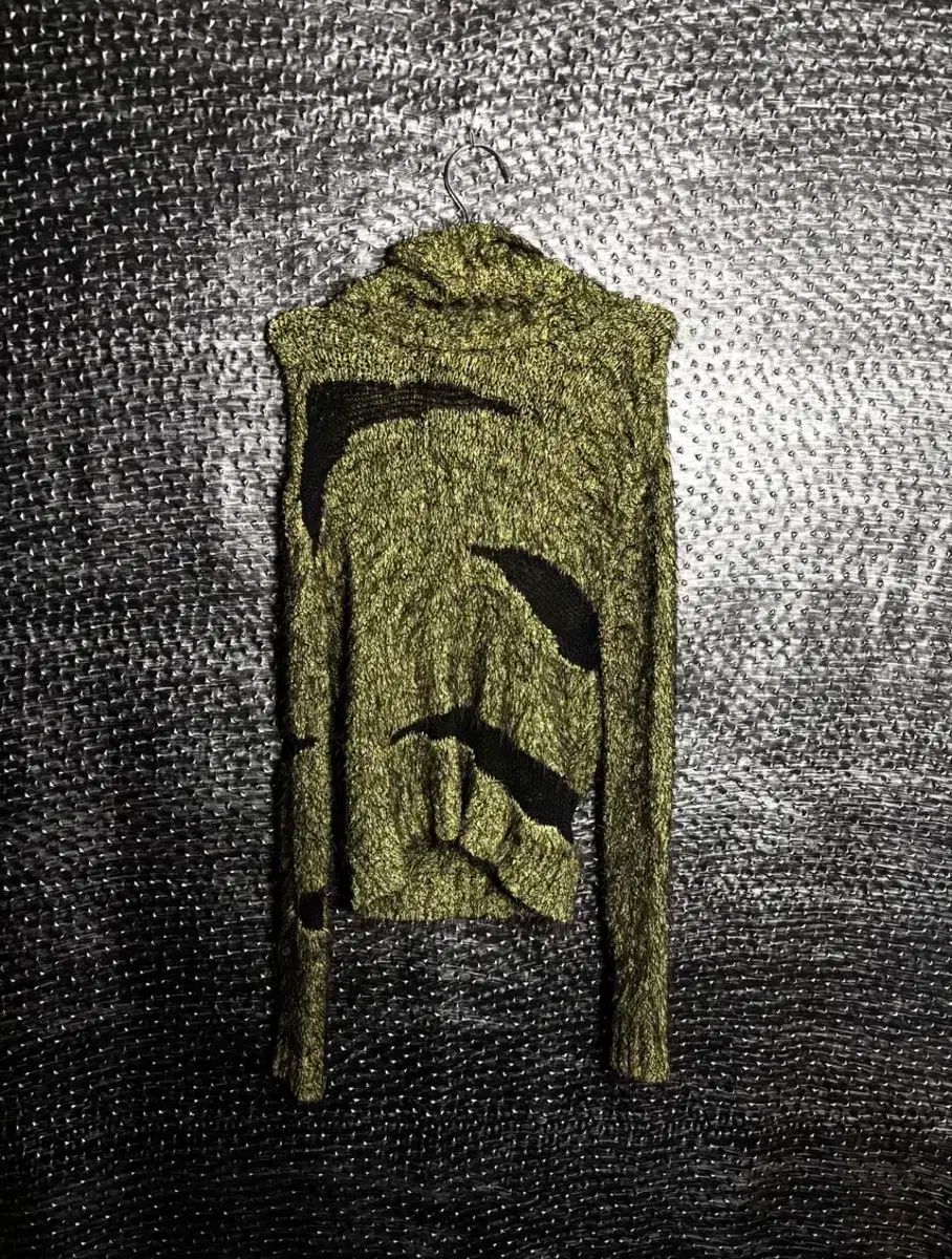 シースルー ロングスリーブ ミックス ニット