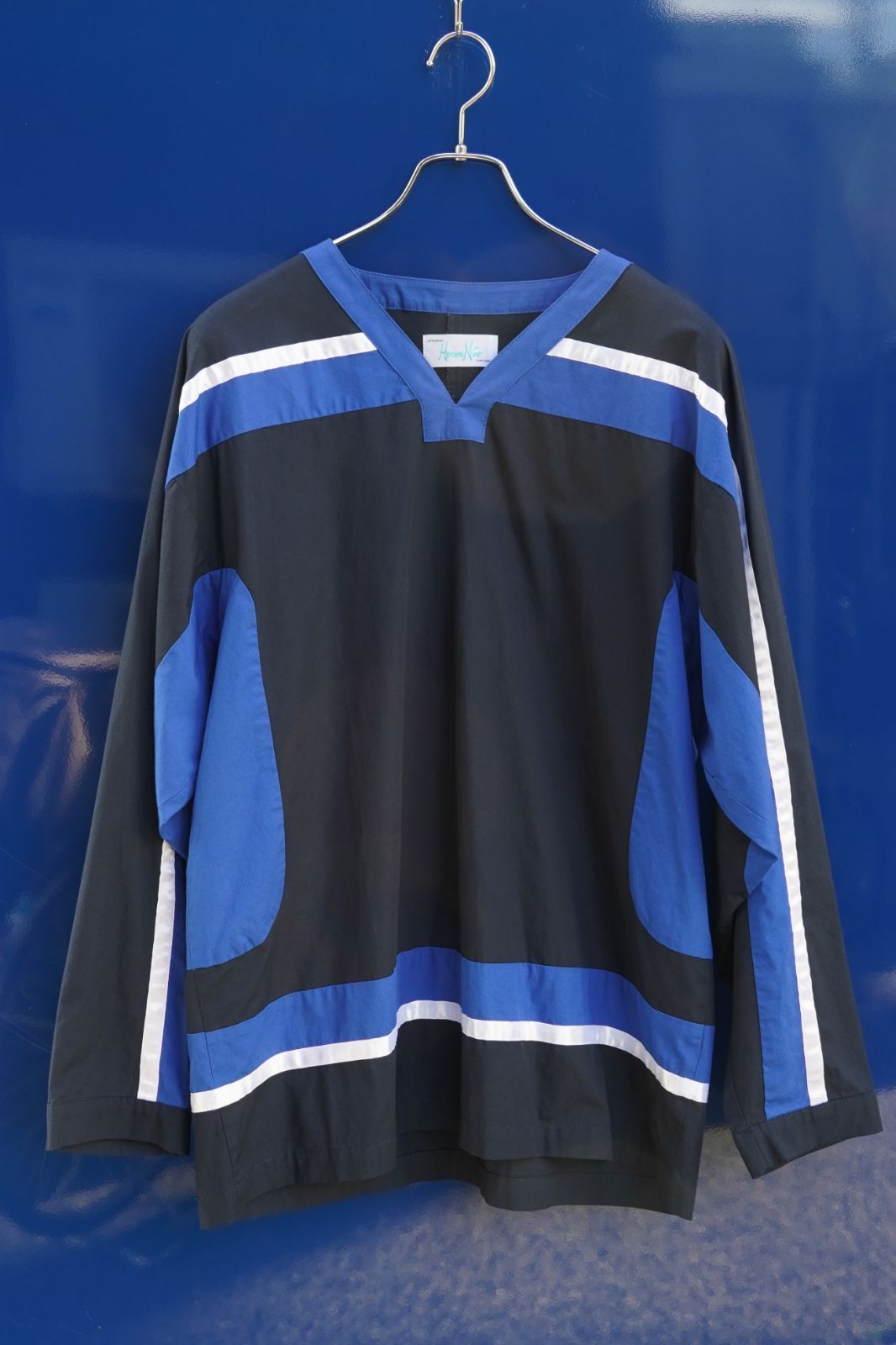 Hombre Nino オンブレ ニーニョ HOCKEY SHIRT ブラック×ブルー×ホワイト サイズL 2014年春夏