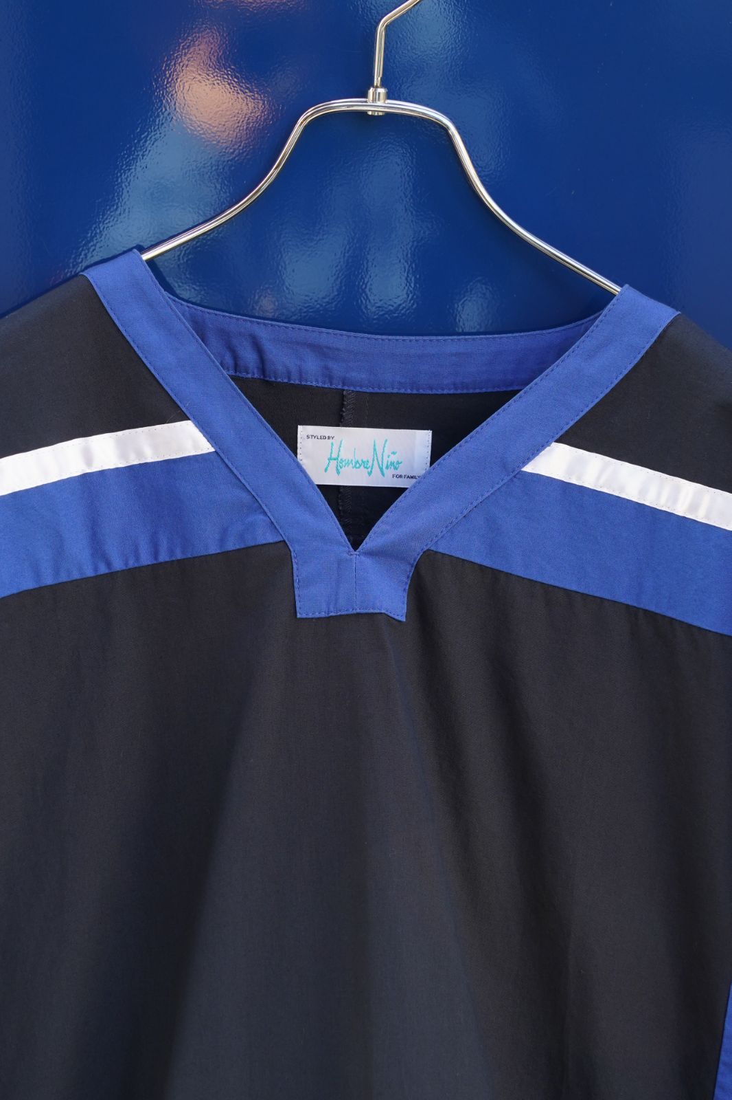 Hombre Nino オンブレ ニーニョ HOCKEY SHIRT ブラック×ブルー×ホワイト サイズL 2014年春夏