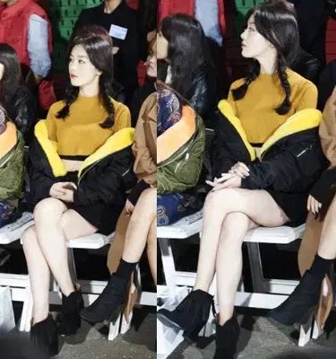 SJYP ハン 선화 ファー MA-1ジャケット