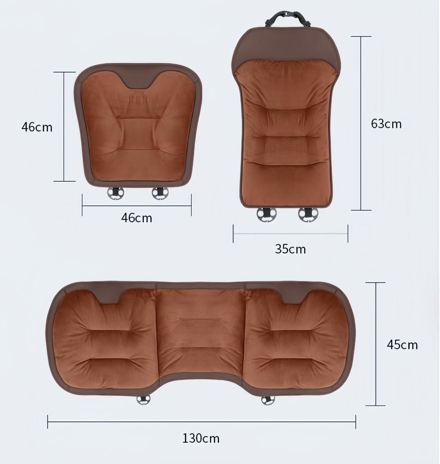 三菱 フランネルシートクッション 背もたれ7点セット 3色展開 ブラック レッド ブラウン 冬用 自然保温 快適ドライブ BRIGHTFACE_UK