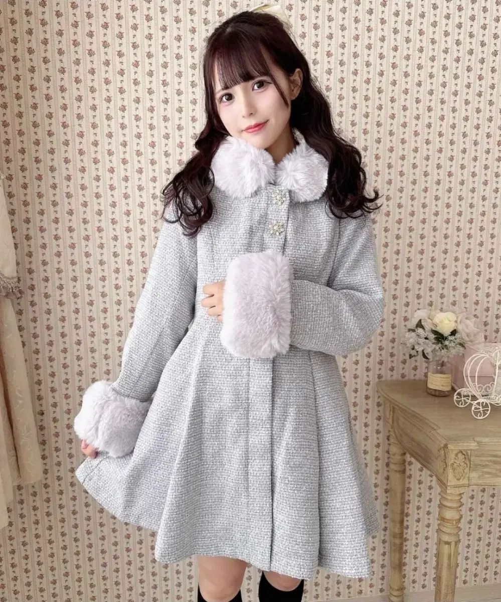 タグ ROJITA ロジータ リボン パーカー ファー コート 量産型 地雷系 スナ系