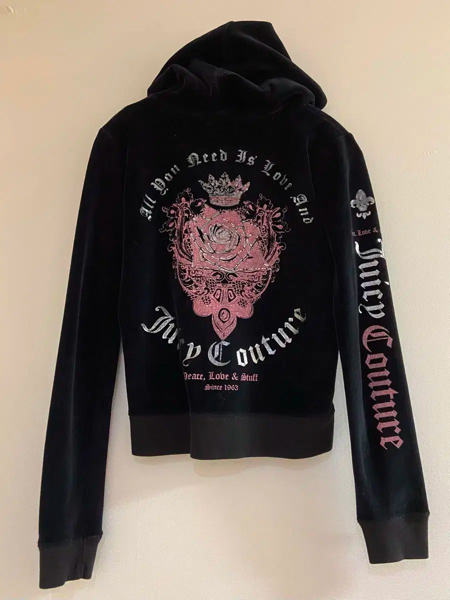 JUICY COUTURE ジューシークチュール ブラック ベルベット WHO ジップアップ BLACKPINK ブラックピンク ブルピン フーディー y2k
