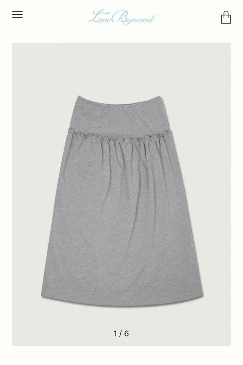 バイムード テラス シャーリング スカート グレー GULLKHAN_COM