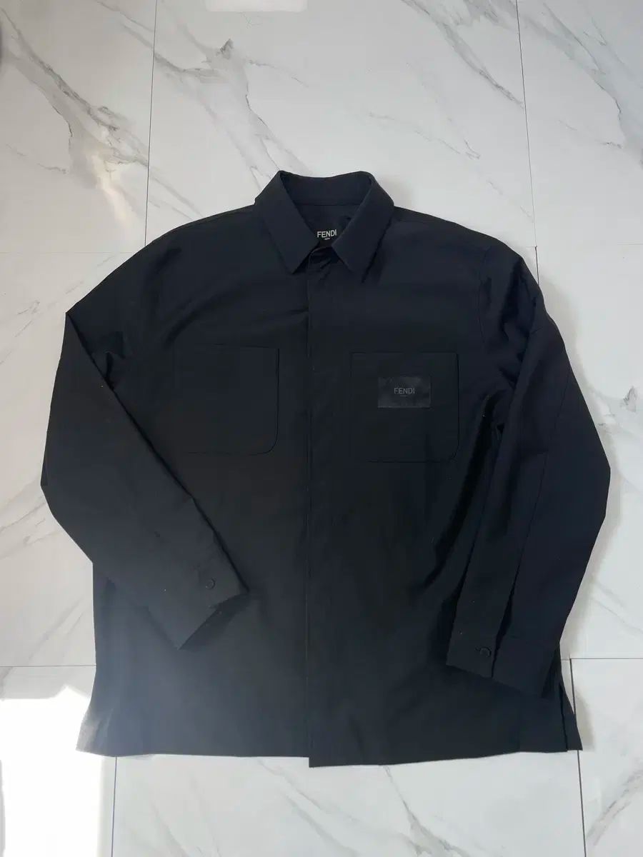 FENDI フェンディ ツーポケット シグネチャー ロゴ シャツ ジャケット 54