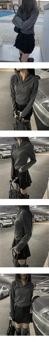 フード付きTシャツ シアカーゴミニスカート