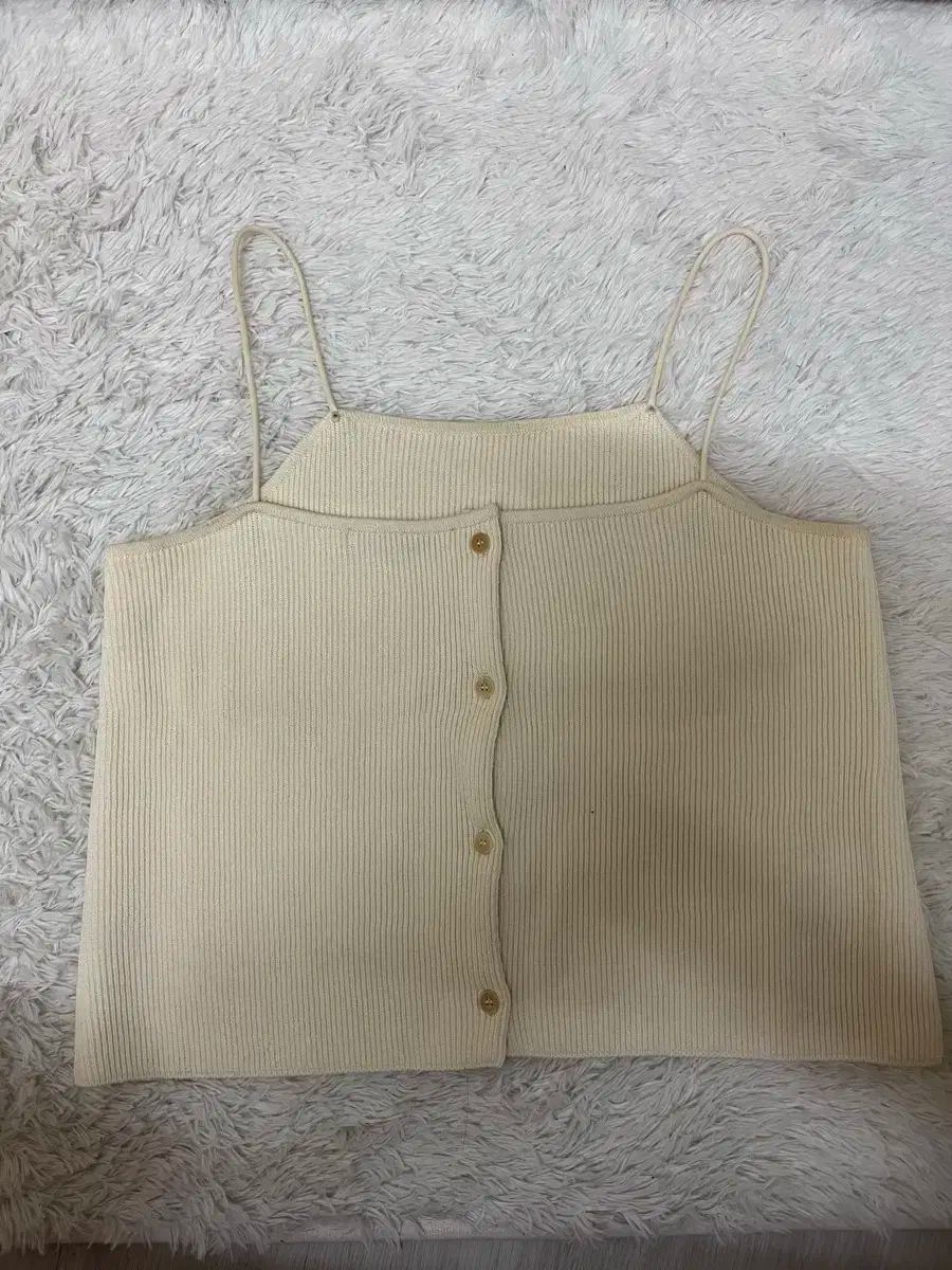 スリーブレス ニット ベージュ