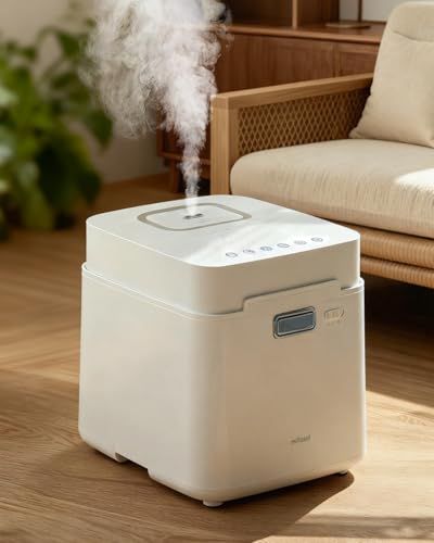 Mifasol 加湿器 スチーム式 加熱式 3.3L 大容量. 加湿量 800ml h 22 100℃高温除菌 ミスト3段階 恒湿 切タイマー付き お手入れ簡単 静音 空焚き防止 寝室 子供部屋 事務所 居間 リビング オフィス d6586c31