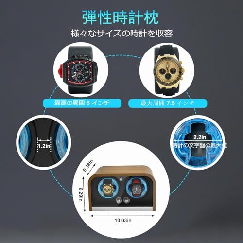 自動巻き時計用ウォッチワインダー ロレックス用2スロットウォッチワインダー