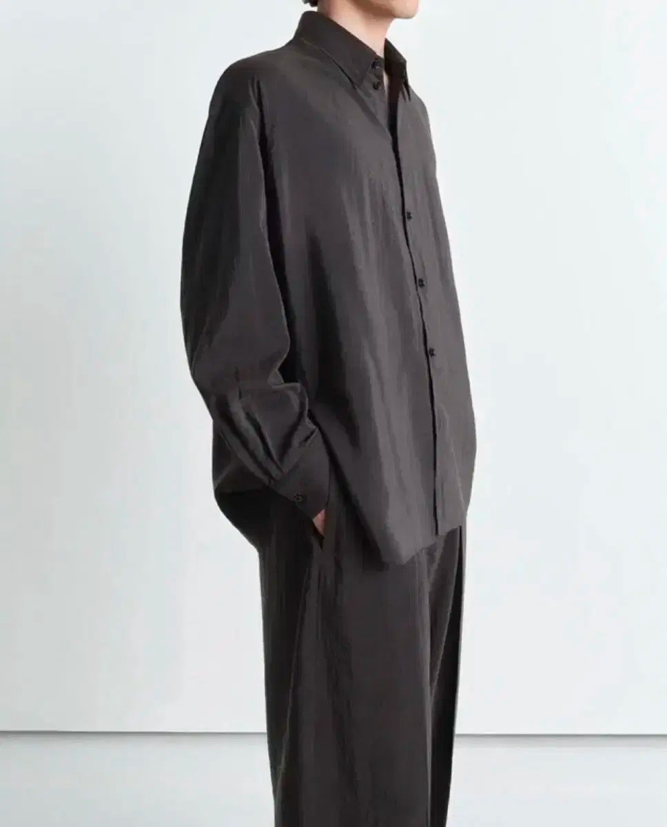 24SS ルメール ドライシルク ツイステッド セットアップ 54 50 エボニー