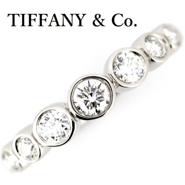 ティファニー ダイヤモンド ジャズ グラジュエイテッド リング Pt950 6.5号