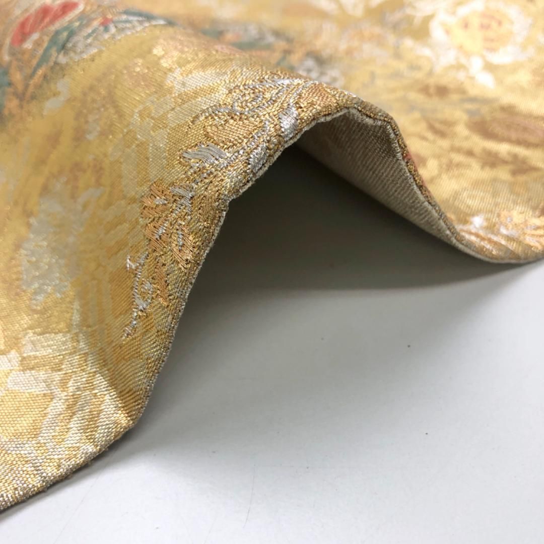 袋帯 美しい華柄模様