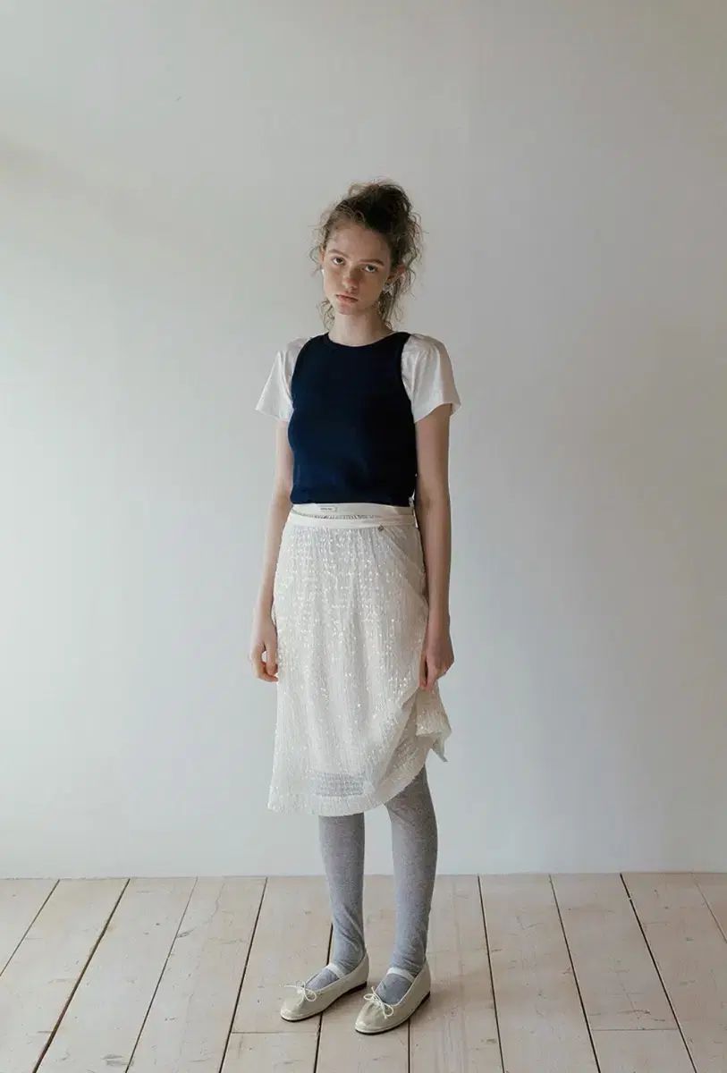 オーバーデューフ スパンコール レイヤード スカート S