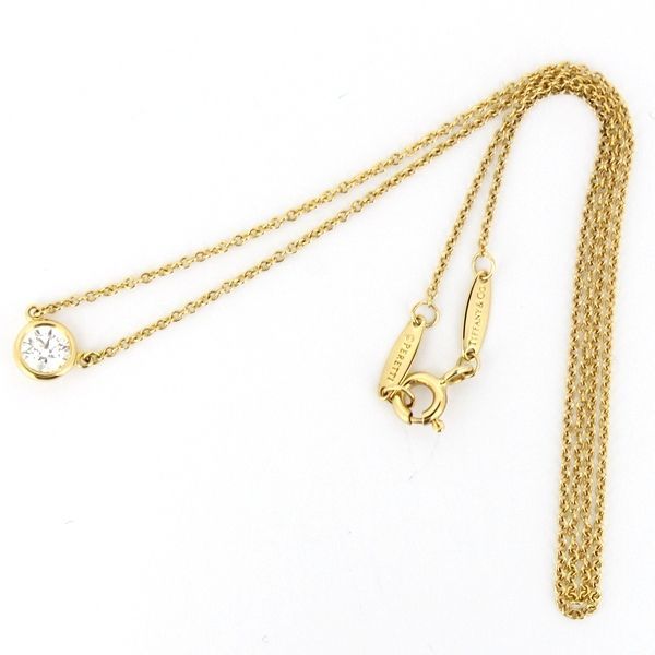 ティファニー バイザヤード ダイヤモンド ネックレス 5.9mm K18YG シリアル