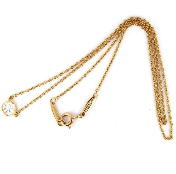 ティファニー バイザヤード ダイヤモンド ネックレス 5.8mm K18PG シリアル