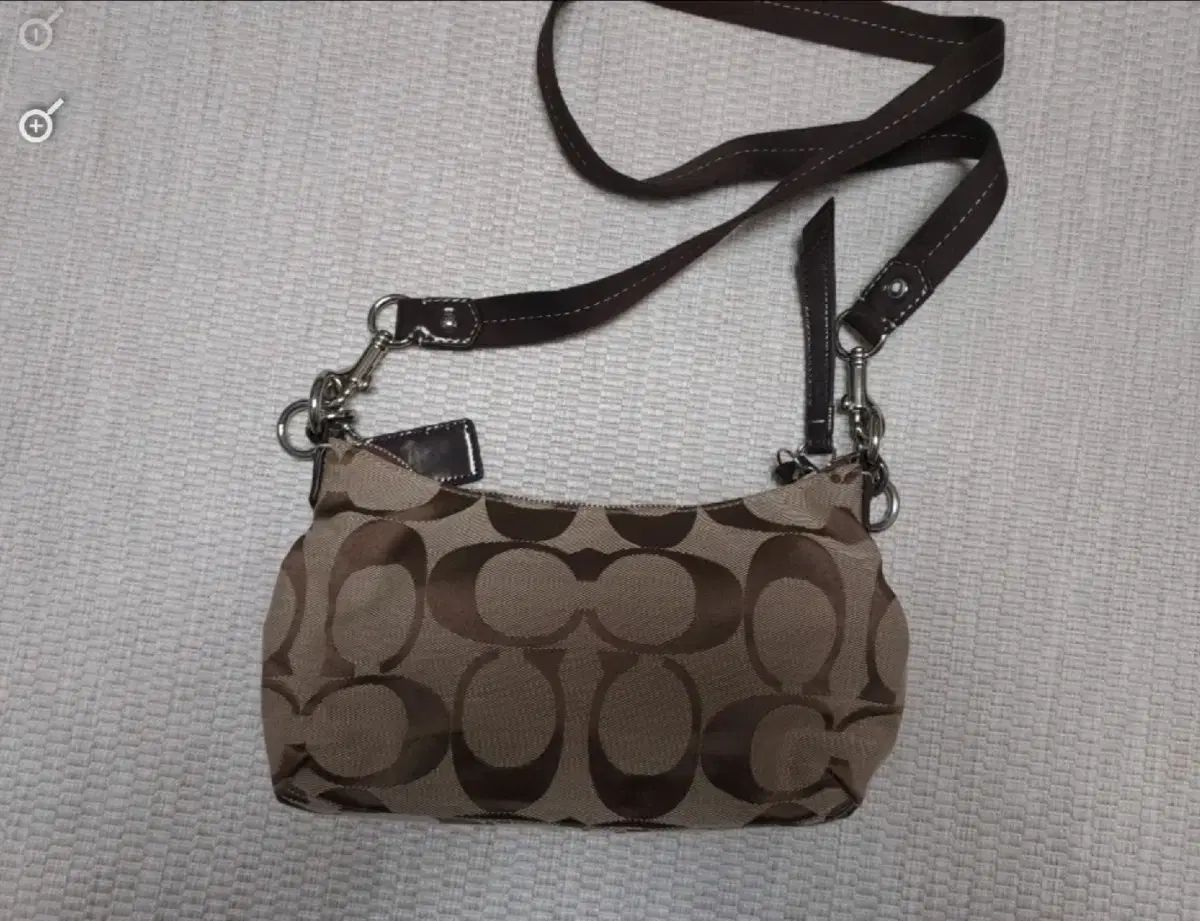 COACH ファブリック クロスバック ブラウン色