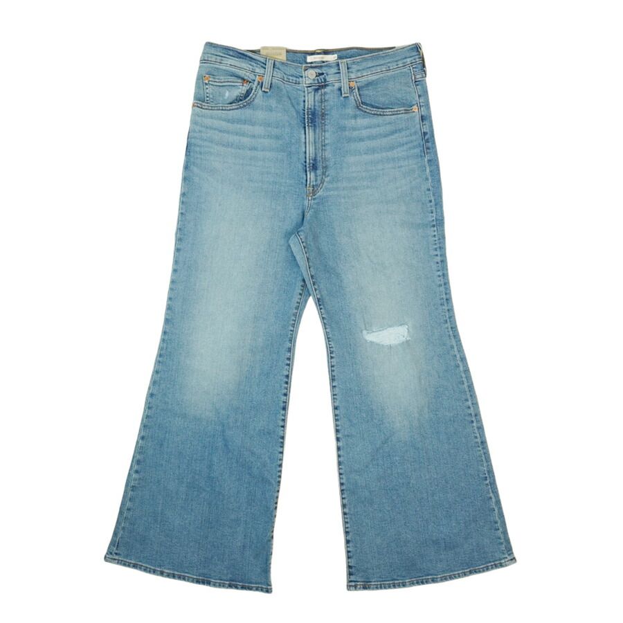 レディース メンズ フ パンツリーバイス LEVI SRIB CAGE BELL A75030003リブケージ ベルボトムパンツ ライトブルー フ 水色 ブルー Y2K ジェンダーフリー デニム ジーンズ ジーパン クラシック 定番