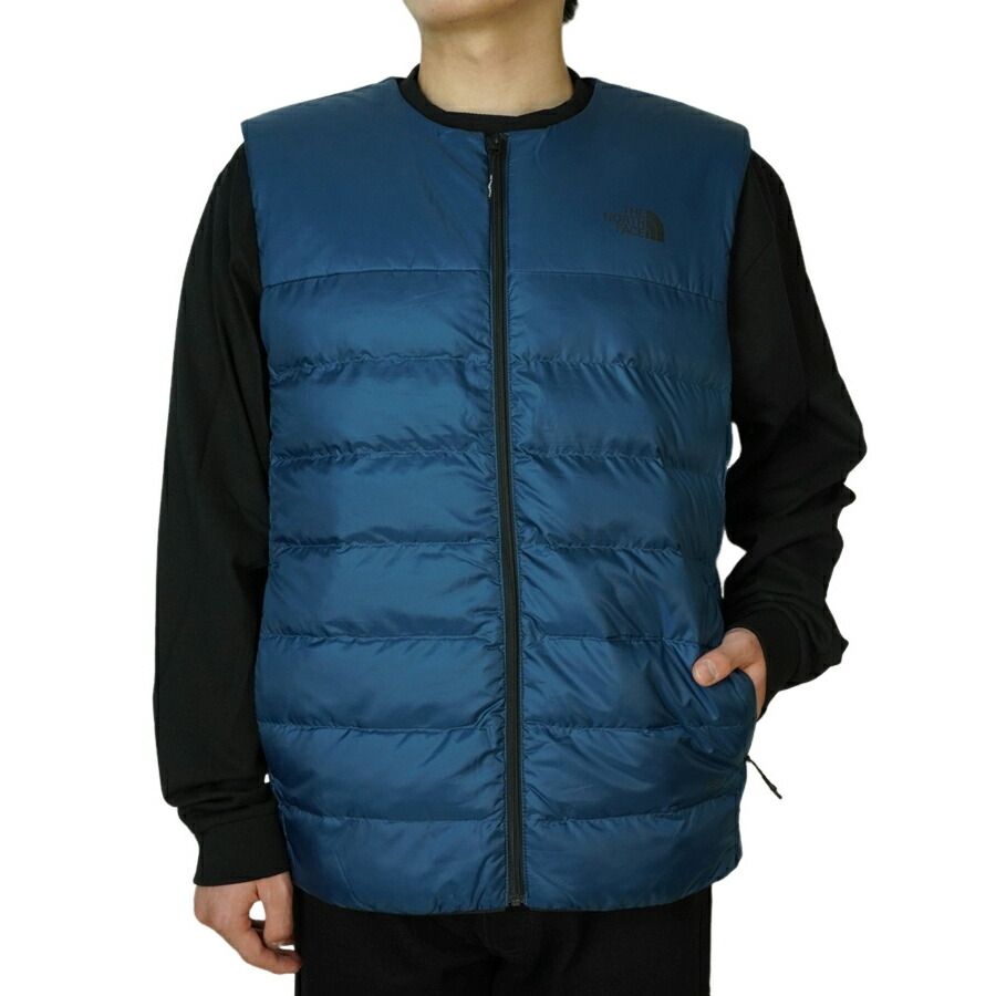 ノースフェイス日本未発売THE NORTH FACE メンズ ダウンベスト 中綿ルイス T ベスト4 LEWES T VEST 4TURQUOISE ターコイズアウター アウトドア スノー ブルー ストリート レイヤード