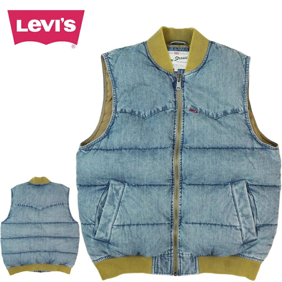 リーバイス LEVI S ベスト600FP オールダウン ベスト 600 FP ALLIED FEATHER DOWN VEST600フィルパワー ダウンベスト ウォッシュ WASHMEDIUM INDIGO ミディアムインディゴ ブルージージャン Gジャン