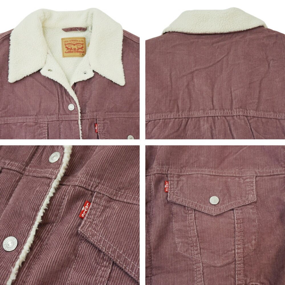 リーバイス LEVI S デニムジャケットボア 90s トラッカージャケット BOA 90S TRUCKER JACKET90年代 オーバーサイズ リラックス裏ボア ローズトープ オフホワイト コーデュロイジージャン Gジャン アウター 上着 ジェンダーレス KANDAIZUMI_COM