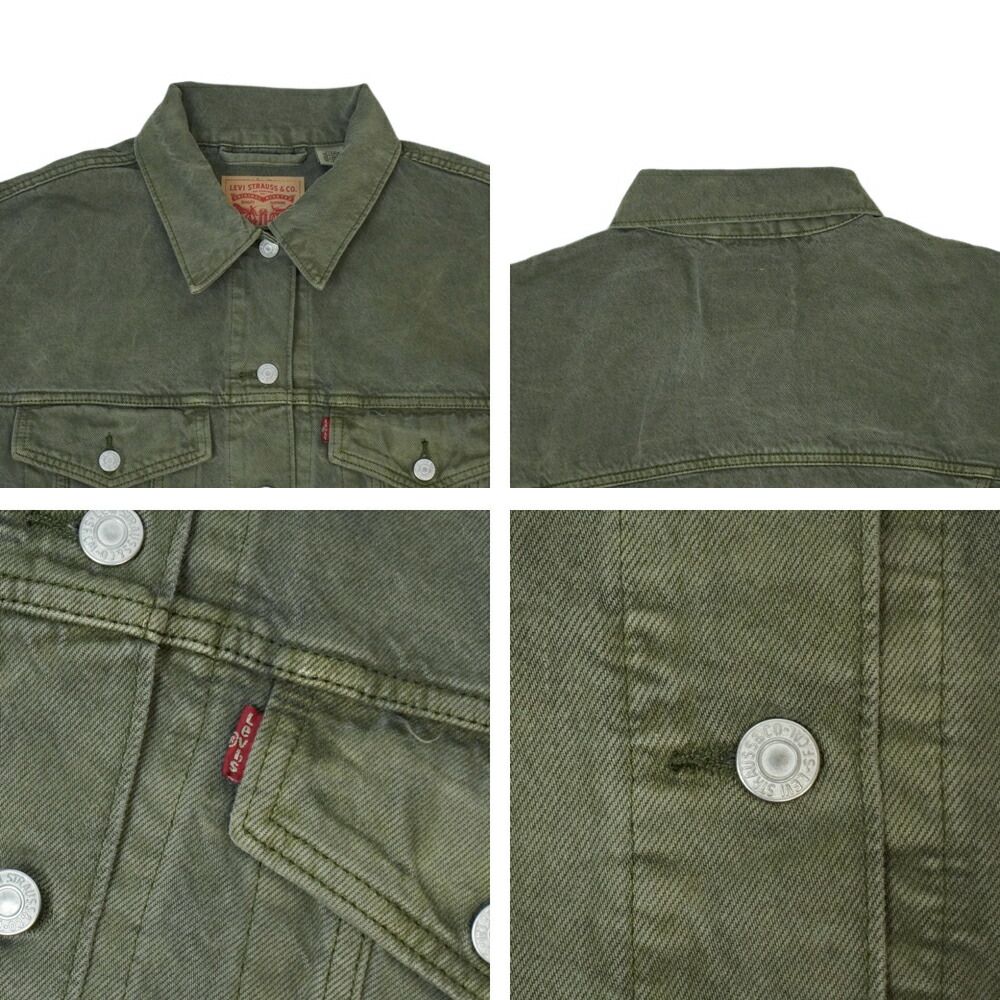 リーバイス LEVI S デニムジャケット90s トラッカージャケット 90S TRUCKER JACKET90年代 オーバーサイズ リラックスOLIVE オリーブ カーキジージャン Gジャン アウター 上着 ジェンダーレス ジェンダーフリー KANDAIZUMI_COM