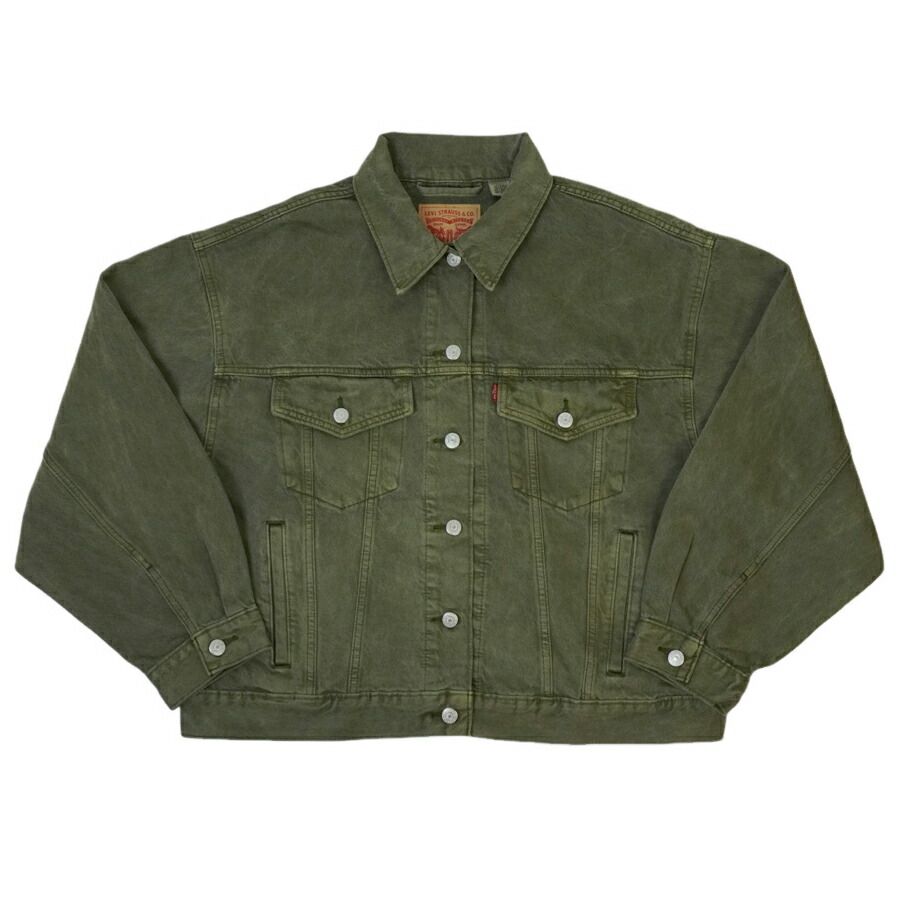 リーバイス LEVI S デニムジャケット90s トラッカージャケット 90S TRUCKER JACKET90年代 オーバーサイズ リラックスOLIVE オリーブ カーキジージャン Gジャン アウター 上着 ジェンダーレス ジェンダーフリー