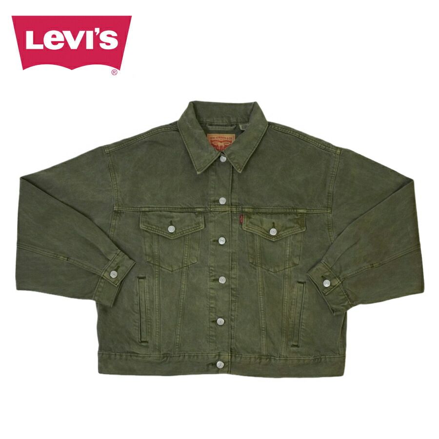リーバイス LEVI S デニムジャケット90s トラッカージャケット 90S TRUCKER JACKET90年代 オーバーサイズ リラックスOLIVE オリーブ カーキジージャン Gジャン アウター 上着 ジェンダーレス ジェンダーフリー