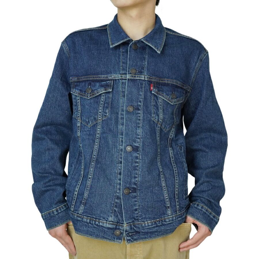 リーバイス LEVI S デニムジャケットトラッカージャケット フィット THE TRUCKER JACKET STANDARD FITスタジアムジャケット リラックスフィットMEDIUM INDIGO ミディアムインディゴジージャン Gジャン ア