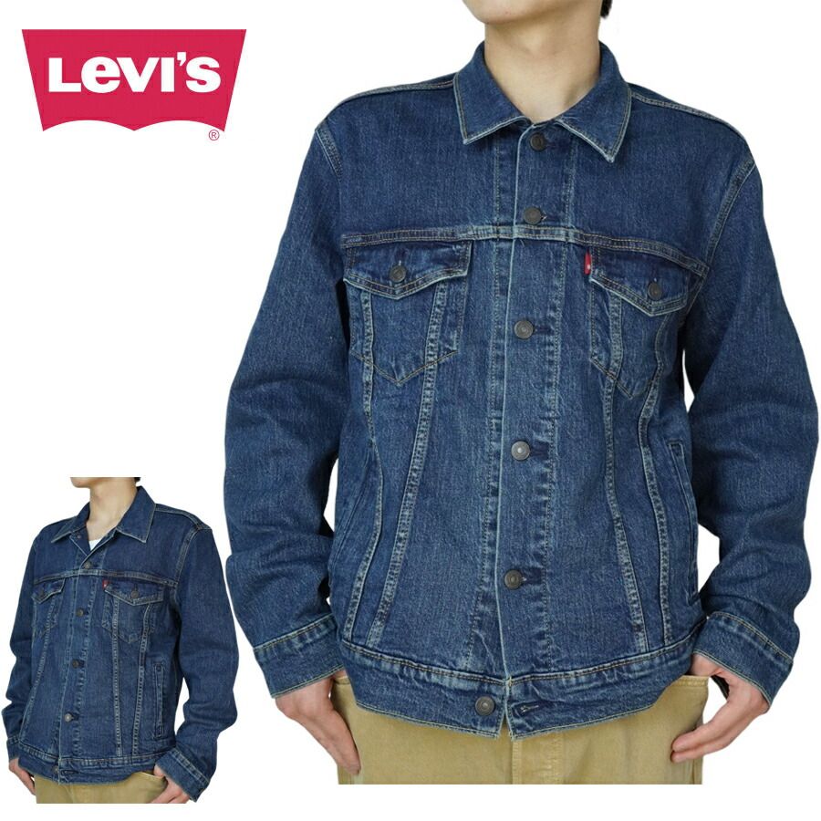 リーバイス LEVI S デニムジャケットトラッカージャケット フィット THE TRUCKER JACKET STANDARD FITスタジアムジャケット リラックスフィットMEDIUM INDIGO ミディアムインディゴジージャン Gジャン ア