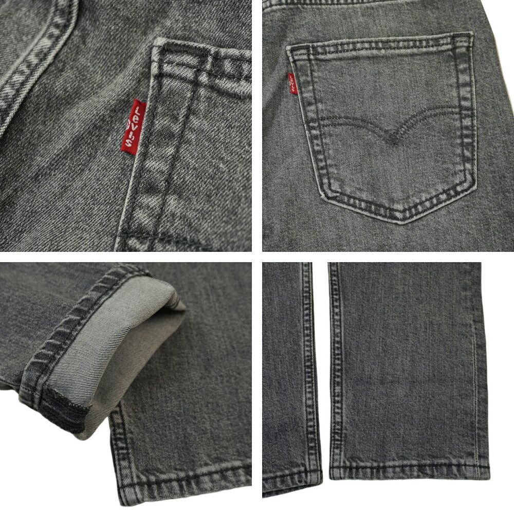 メンズ デニムパンツリーバイス LEVI S 512 スリム テーパード SLIM タイト 細身WASH BLACK ウォッシュブラック 黒 クラッシュ ヴィンテージ 加工ジェンダーフリー ローライズ ジーンズ ジーパン ク