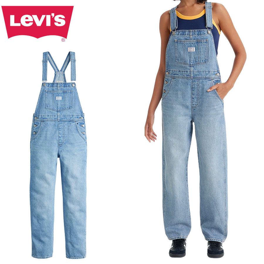 レディース オーバーオールリーバイス LEVI S853150016 リーバイス Vintage Womens OverallsLight Blue ライトブルー バギー ワイドパンツ アメカジウォッシュ ジェンダーフリー ローライズ ジーンズ ジー