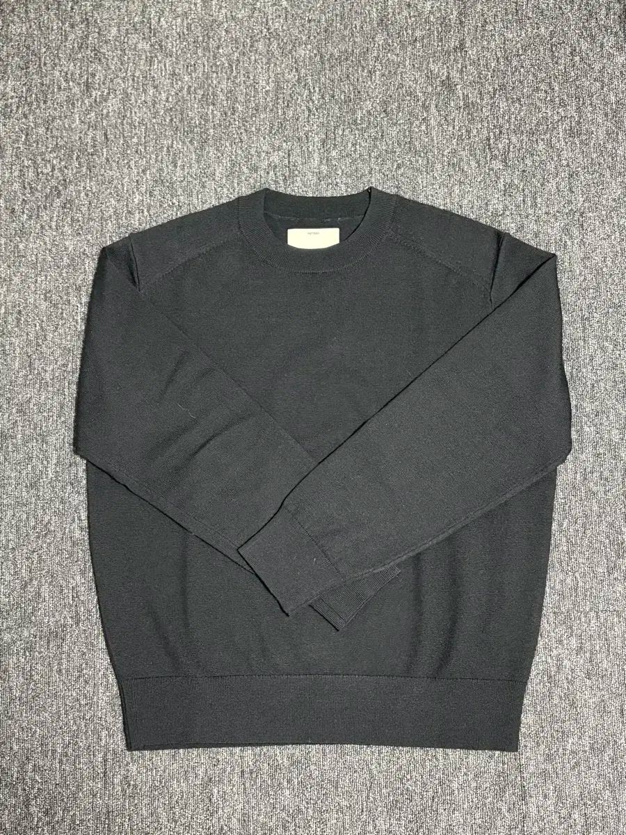 ポッタリー 24fw ハードツイスト ウール クルーネック ニット ブラック 4 105 KARIMZIABAT_FR