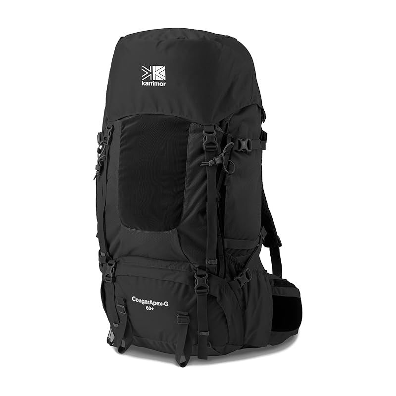 カリマー 登山用リュックサック 大型 CougarApex-G 60 Black ブラック H80 × W36 × D30 cm