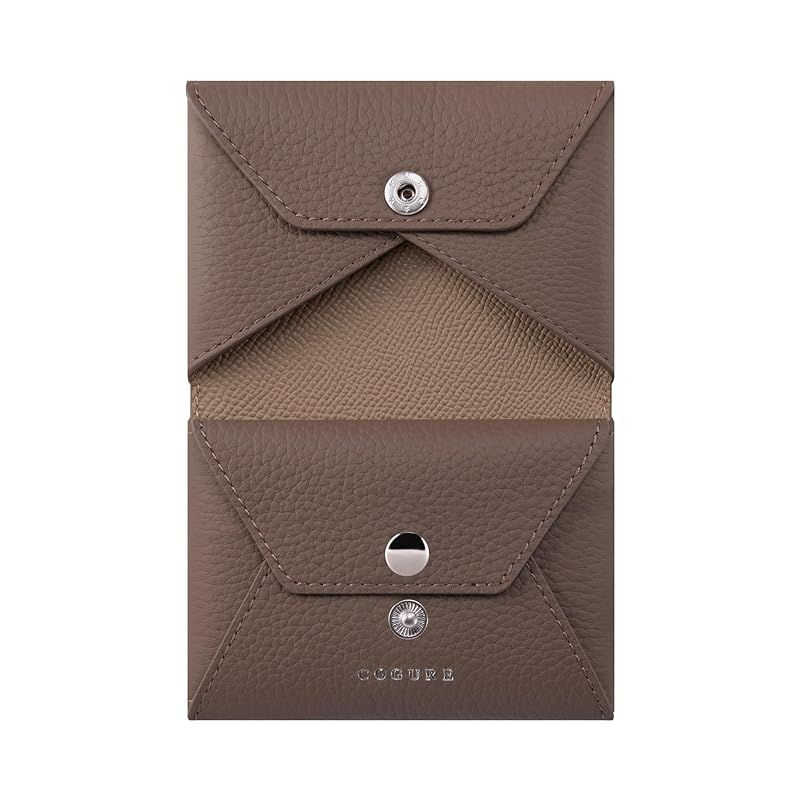 COGURE コグレ カードケース 名刺入れ 小銭入れ 本革 シュリンクカーフレザー 二つ折り 男女兼用 ギフトボックス付き COPEC3 エトープ