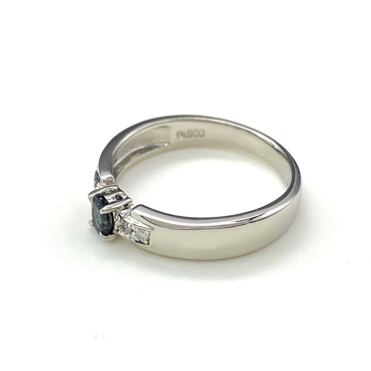 アレキサンドライト デザインリング プラチナ 指輪 メレダイヤ リング 14号 Pt900 アレキサンドライト ダイヤモンド レディース