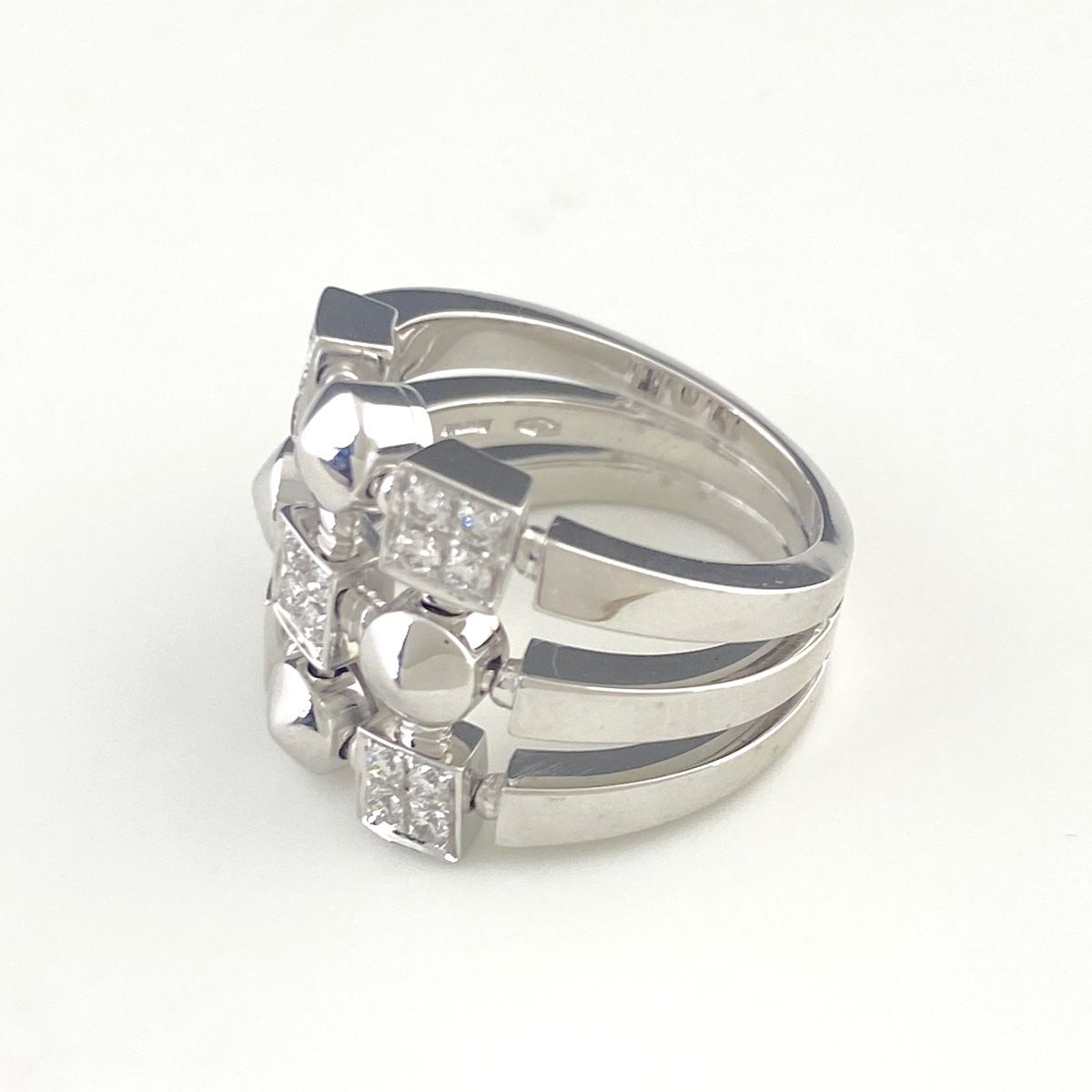 ブルガリ BVLGARI ルチア リング 指輪 メレダイヤ リング 13号 750 ダイヤモンド レディース