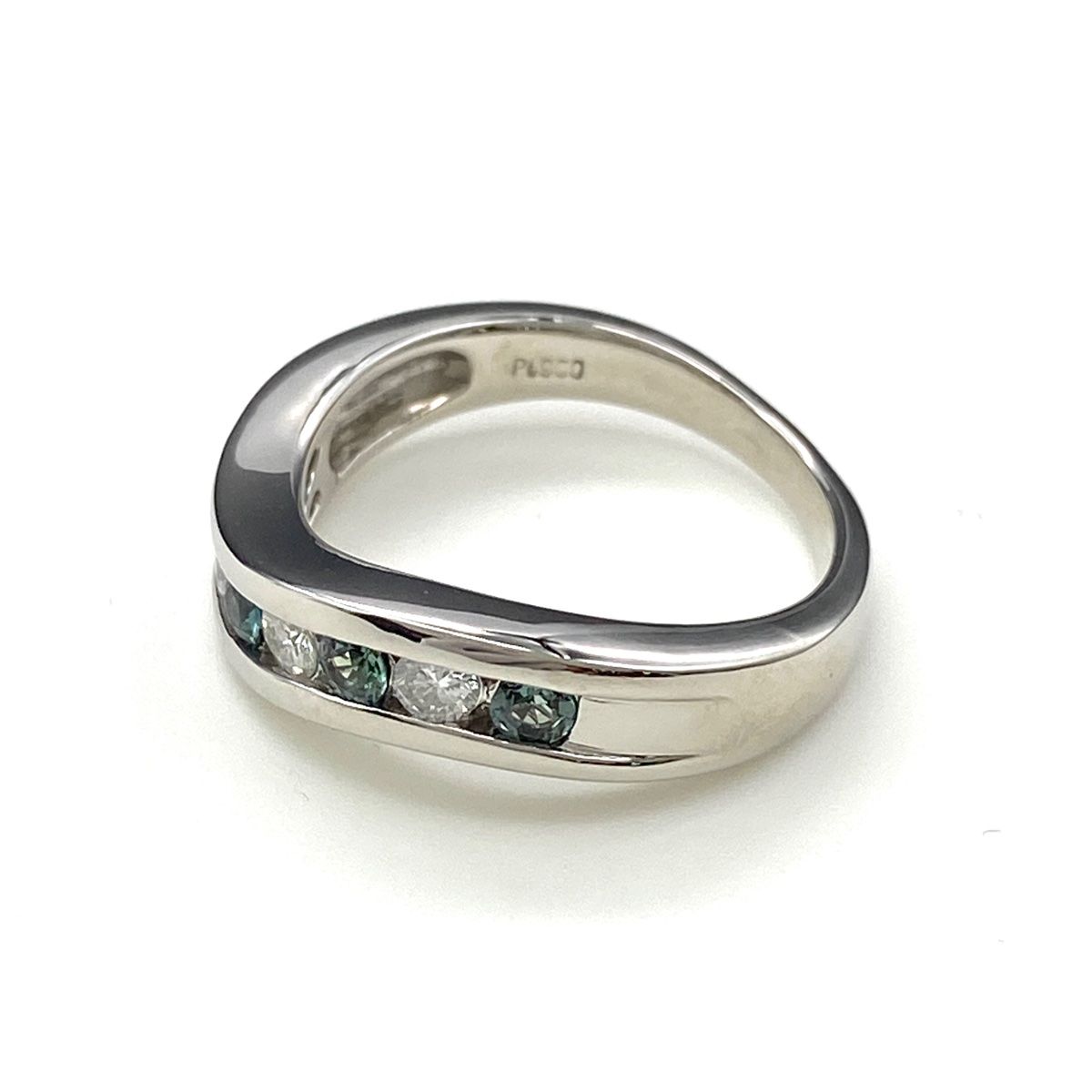 アレキサンドライト デザインリング プラチナ 指輪 メレダイヤ リング 11号 Pt900 アレキサンドライト ダイヤモンド レディース