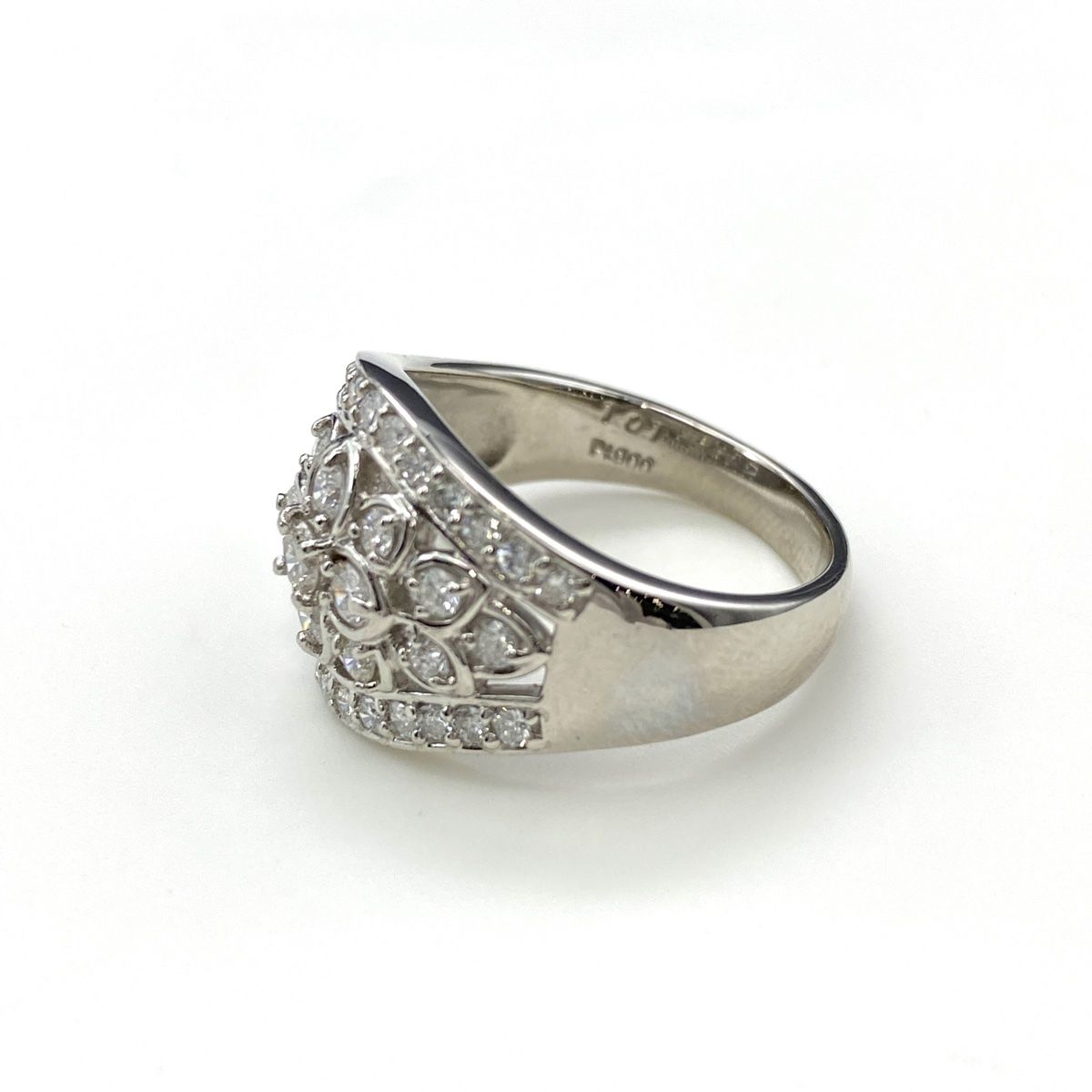 メレダイヤ デザインリング プラチナ 指輪 リング 14.5号 Pt900 ダイヤモンド レディース