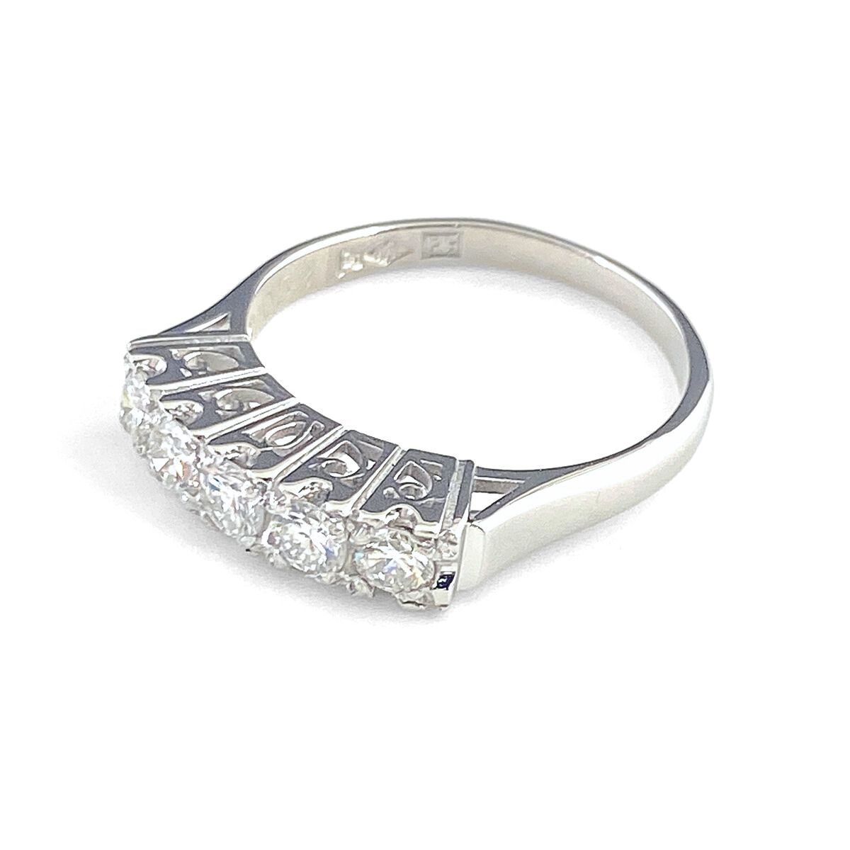 メレダイヤ デザインリング プラチナ 指輪 リング 11.5号 Pt850 ダイヤモンド レディース