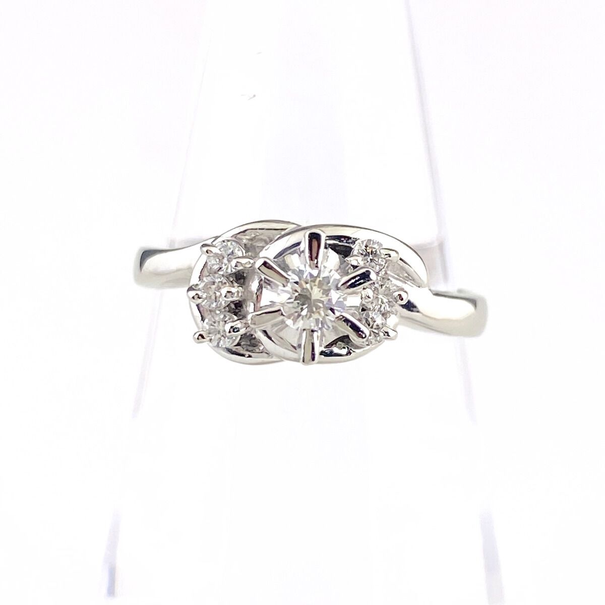 ダイヤモンド デザインリング プラチナ 指輪 メレダイヤ リング 12号 Pt900 ダイヤモンド レディース