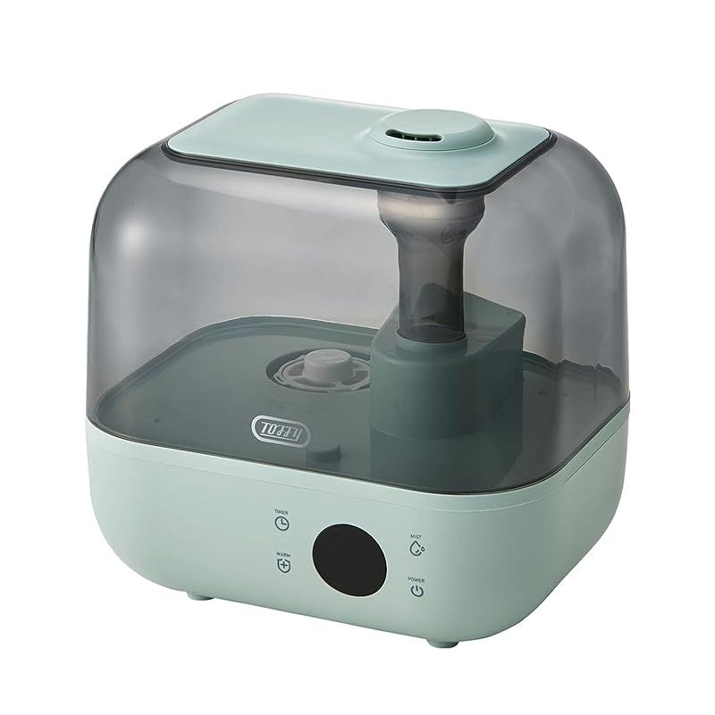 Toffy トフィー 抗菌ハイブリッドアロマ加湿器 4.7 L HF 08 上部給水式 長時間加湿 ロングノズル 自動湿度コントロール機能 タイマー付き アロマウォーター対応 抗菌加工 ペールアクア 08-PA 1